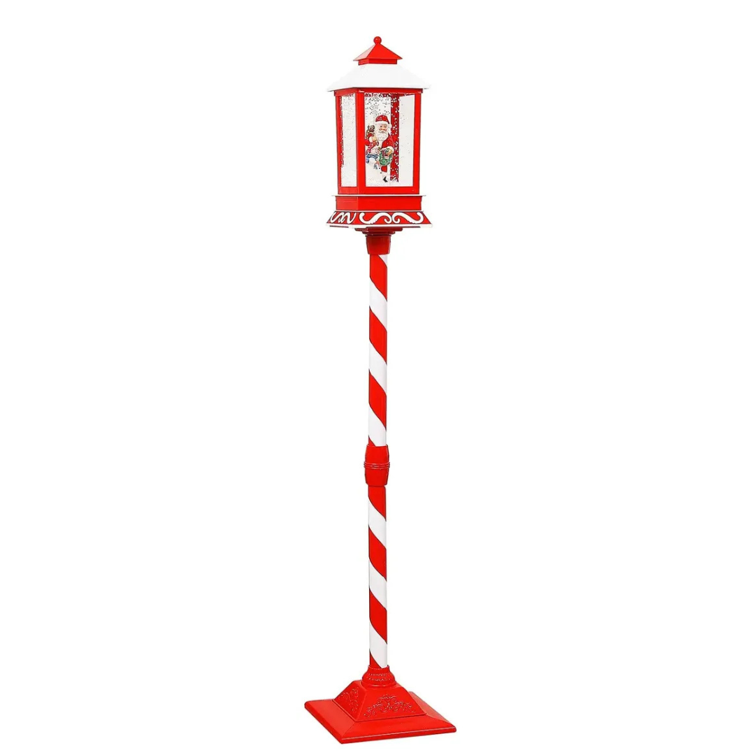 Poste encantado 148cm com Neve, Luz LED e Som Musical — Bivolt
