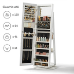Espelho 360° 3 em 1 Penteadeira & Porta Joias e Bolsas