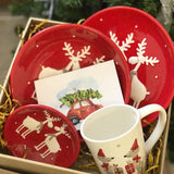 Conjunto de Porcelana  Natalino com 4 Peças