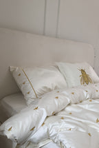 Conjunto de roupa de cama com estampa de abelhas - 4 peças