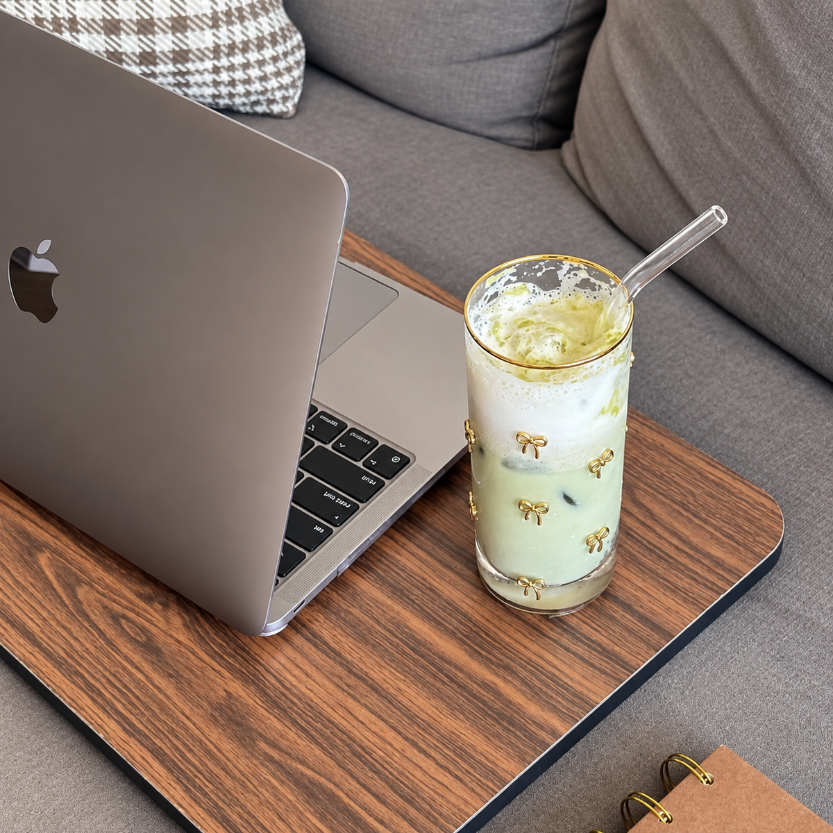 Kit Copo Laço Dourado Vidro – Coleção Elegance
