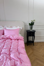 Conjunto de cama Tencel rosa choque - 4 peças