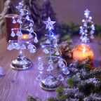 Árvore de Natal em Metal Iluminada com Luzes e Pingentes