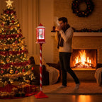 Poste encantado 148cm com Neve, Luz LED e Som Musical — Bivolt