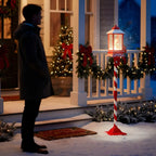 Poste encantado 148cm com Neve, Luz LED e Som Musical — Bivolt