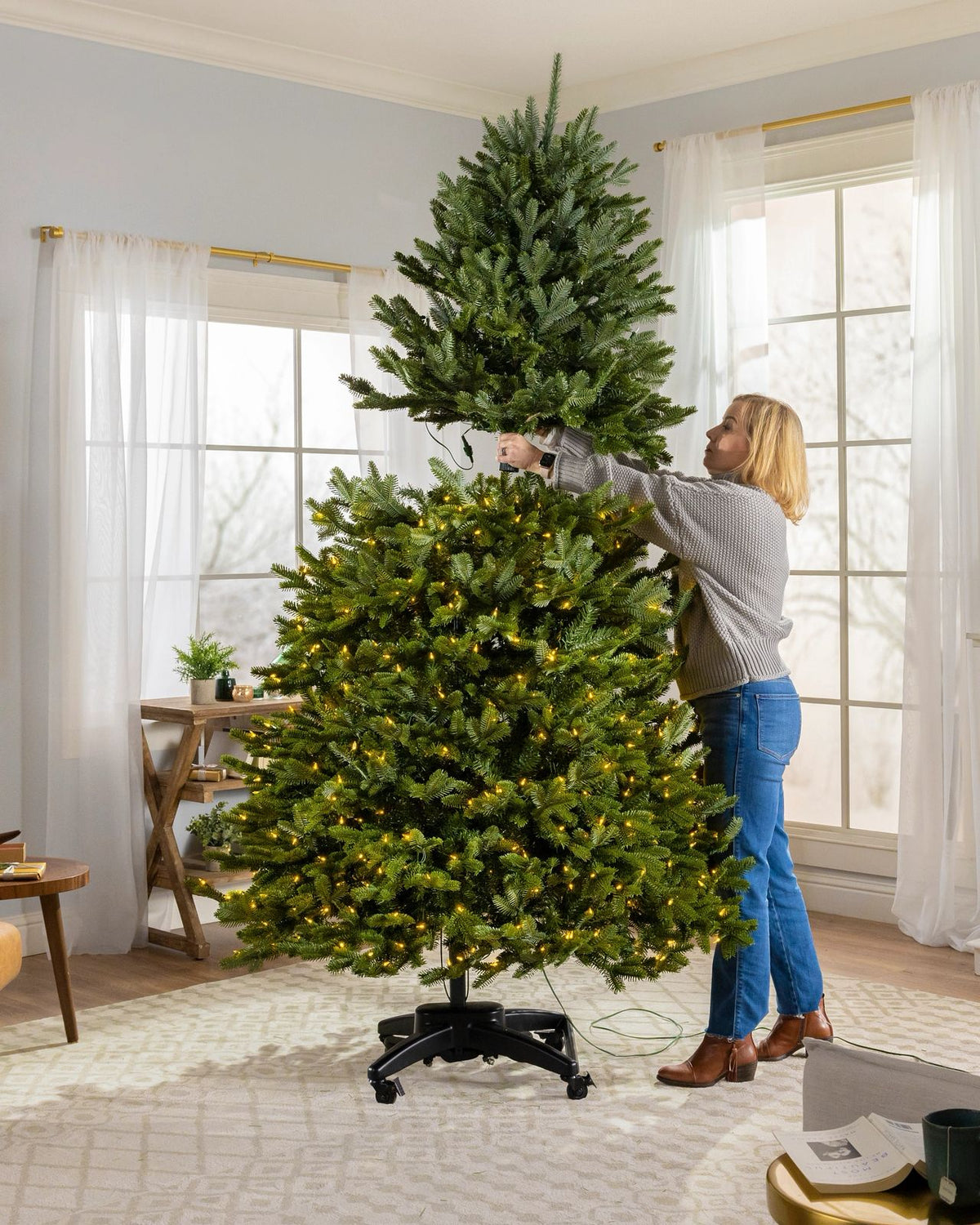 Árvore De Natal Com Micro LED Embutida