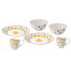 Aparelho de Jantar Natalino Dourado - 6 Peças