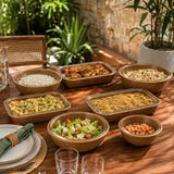 Conjunto Dubai Rattan & Vidro Marinex — A Mesa que Todo Mundo Vai Comentar