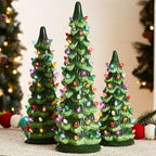 Mini Árvores de Natal com Led de Cerâmica