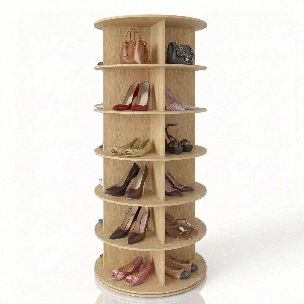 Torre Sapateira Giratória 360° em MDF
