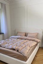 Conjunto de roupa de cama Tencel cor café com leite - 4 peças