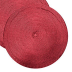 Kit Jogo Americano 2 Peças Redondo Sousplat Mesa Posta Vermelho