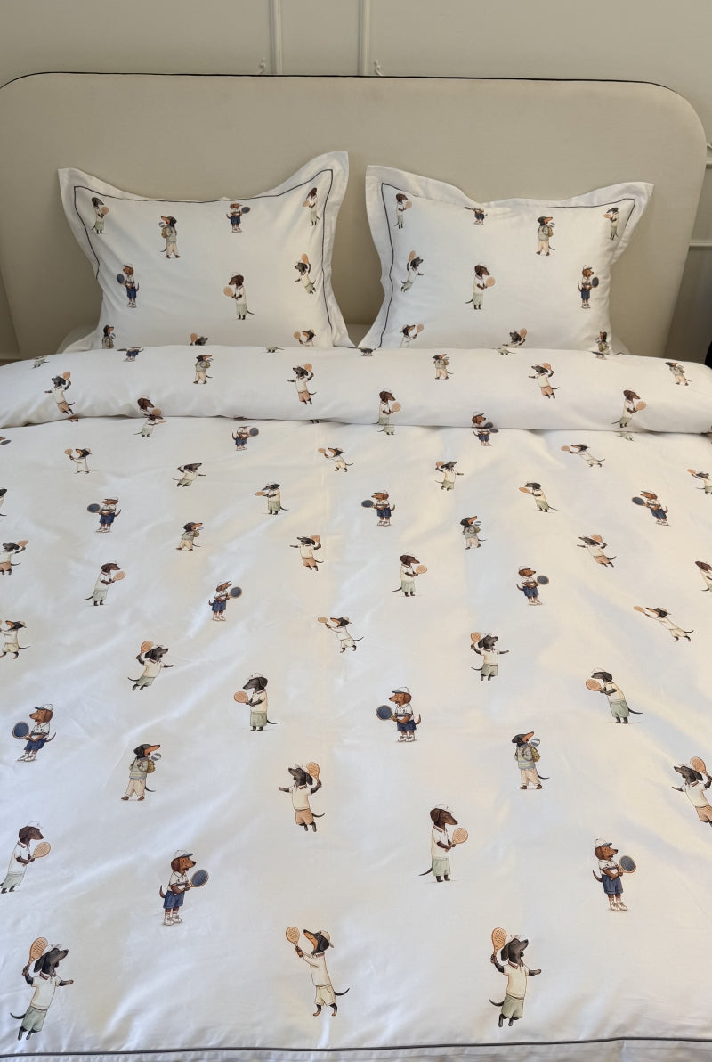 Conjunto de cama Dachshund Paddle - 4 peças