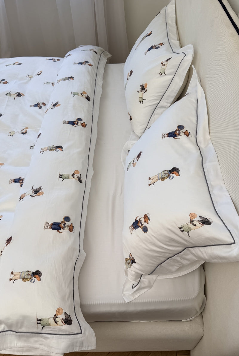 Conjunto de cama Dachshund Paddle - 4 peças