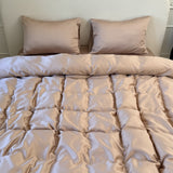Conjunto de roupa de cama Tencel cor café com leite - 4 peças